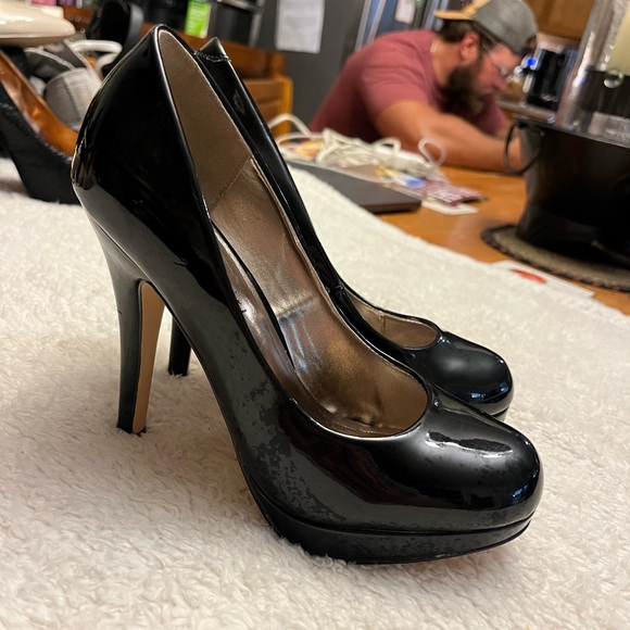 Madden Girl Shoes - Madden Girl Black Patton Leather Stilettos